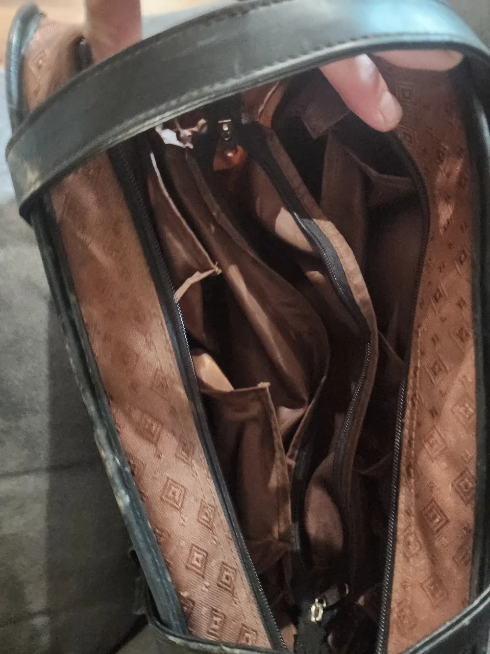 JM Collection Brown and Black Travel Tote